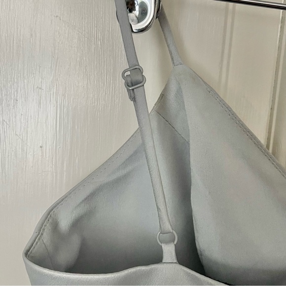 NBD Brandi Skater Mini Dress Size XS Silver Satin Cut Out Party Night Out - Picture 11 of 12